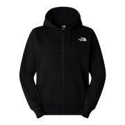 Eenvoudige Dome Volledige Rits Hoodie The North Face , Black , Heren