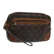 Pre-owned Canvas clutches Louis Vuitton Vintage , Brown , Dames