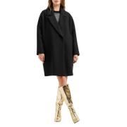 Zwarte Oversize Caban Jas Emporio Armani , Black , Dames