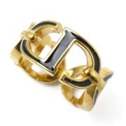 Pre-owned Metal rings Dior Vintage , Yellow , Dames