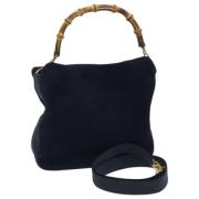 Pre-owned Suede gucci-bags Gucci Vintage , Blue , Dames