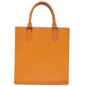 Pre-owned Leather totes Louis Vuitton Vintage , Orange , Dames