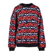 Katoenen Gebreide Trui Love Moschino , Multicolor , Dames