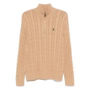 Katoenen half-zip gebreid Ralph Lauren , Beige , Heren