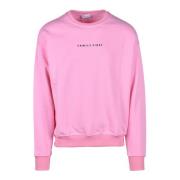 Katoenen Stijlvolle Sweater Family First , Pink , Heren