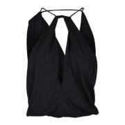 Polyester Top Dondup , Black , Dames