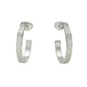 Pre-owned White Gold earrings Cartier Vintage , Gray , Dames