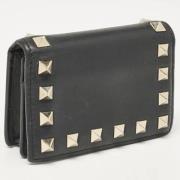 Pre-owned Leather wallets Valentino Vintage , Black , Dames