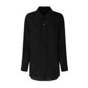 Zijden Jacquard Shirt met Merkmotief Givenchy , Black , Dames