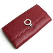 Pre-owned Leather wallets Bvlgari Vintage , Red , Dames