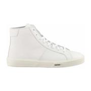 Leren Sneakers met Rubberen Zool Diesel , White , Heren