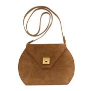 Pre-owned Suede shoulder-bags Hermès Vintage , Brown , Dames