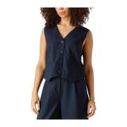 Elegante marineblauwe vest Modström , Blue , Dames