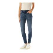 Mid Waist Skinny Fit Jeans Armedangels , Blue , Dames