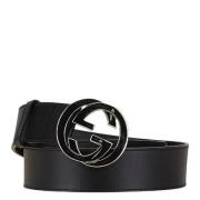 Pre-owned Leather belts Gucci Vintage , Black , Dames