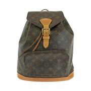 Pre-owned Canvas backpacks Louis Vuitton Vintage , Brown , Dames