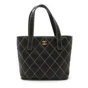 Pre-owned Leather chanel-bags Chanel Vintage , Black , Dames