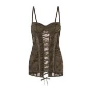 Camo Kant Bodice X Savage Fenty Diesel , Brown , Dames