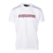 Katoenen T-shirt Dsquared2 , White , Heren