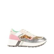 Glitter Lace-Up Sneakers Emanuelle Vee , Multicolor , Dames