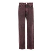 Wijnkleurige Wide-Leg Jeans Aw24 Federica Tosi , Purple , Dames