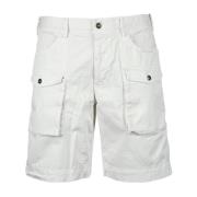 Katoen Elastaan Bermuda Shorts Incotex , White , Heren