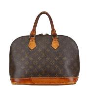 Pre-owned Canvas handbags Louis Vuitton Vintage , Brown , Dames