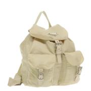 Pre-owned Nylon backpacks Prada Vintage , Beige , Dames