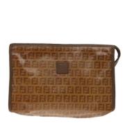 Pre-owned Canvas clutches Fendi Vintage , Brown , Dames