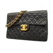 Pre-owned Leather chanel-bags Chanel Vintage , Black , Dames