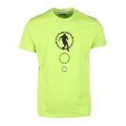 Katoen Elastaan T-shirt Bikkembergs , Green , Heren