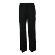 Cashmere Broek Le Tricot Perugia , Black , Dames