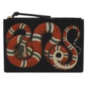 Pre-owned Leather clutches Gucci Vintage , Black , Dames