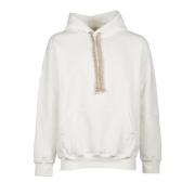 Witte Hoodie met Logo Print Family First , White , Heren