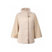 Gemengd Materiaal Haakstijl Kap Fay , Beige , Dames