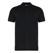 Katoenen Poloshirt met Zijsplitten Burberry , Black , Heren