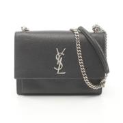 Pre-owned Leather shoulder-bags Yves Saint Laurent Vintage , Black , D...