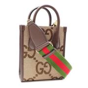 Pre-owned Canvas gucci-bags Gucci Vintage , Beige , Dames