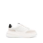 Geperforeerde Leren Sneakers ASH , White , Dames