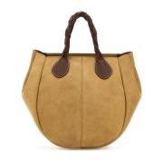 Beige Suede Punch Handtas JW Anderson , Beige , Dames