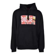 Stijlvolle Katoenen Sweatshirt voor Mannen Diesel , Black , Heren