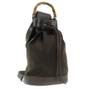 Pre-owned Canvas backpacks Gucci Vintage , Brown , Dames