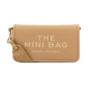 Beige Leren Mini Crossbody Tas Marc Jacobs , Beige , Dames