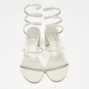 Pre-owned Satin sandals René Caovilla Pre-owned , Gray , Dames