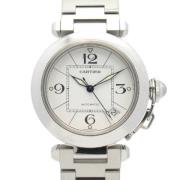 Pre-owned Metal watches Cartier Vintage , White , Heren