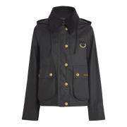 Outdoor Wax Katoenen Jas Barbour , Black , Dames