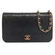 Pre-owned Leather chanel-bags Chanel Vintage , Black , Dames