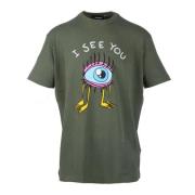 Katoenen T-shirt Dsquared2 , Green , Heren