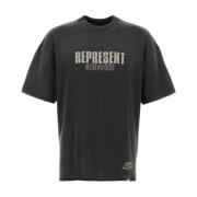 Katoenen T-shirt in Leisteen Represent , Black , Heren