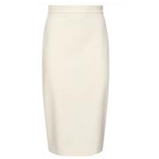 Slim-fit kokerrok met centrale split Max Mara , Beige , Dames